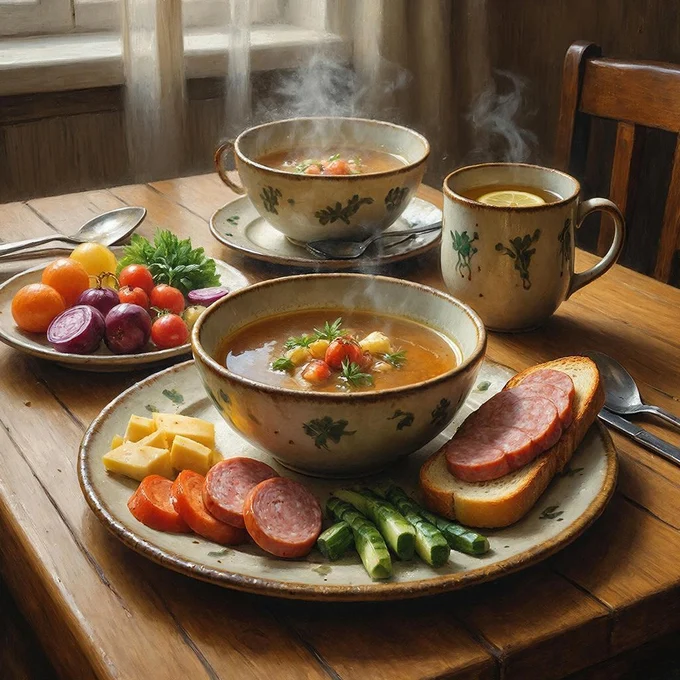 В честь открытия ланч бесплатно