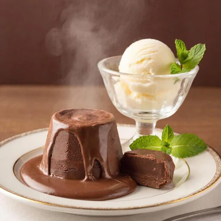 Шоколадный фондан с жидким центром